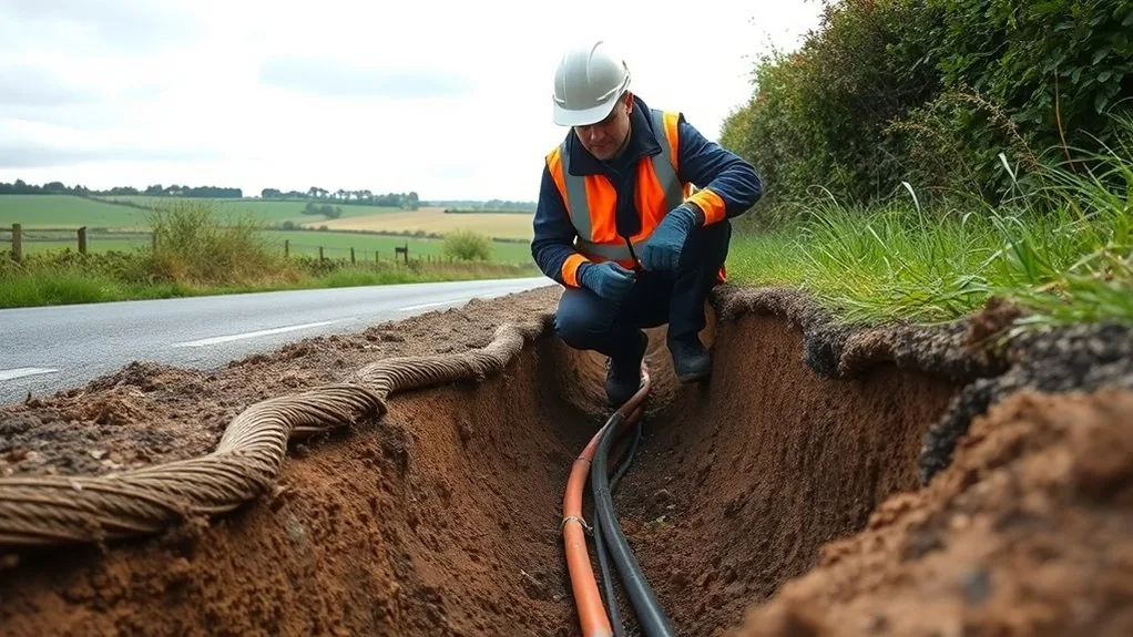Underground Cable Installation in Sittingbourne | Buried Power & Data Lines